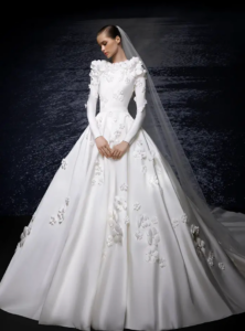 Elis Saab Wedding Dress with Florals
